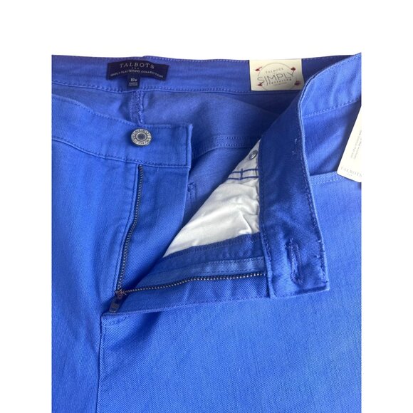 Talbots Womens Simply Flattering Collection Ankle Pants18W Blue Stretch Slim Fit - Picture 11 of 13